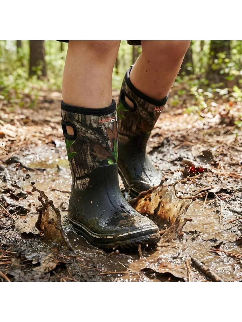 Waterproof Kids Rain Boots, Insulated Rubber Neoprene, All-Weather Outdoor Mud